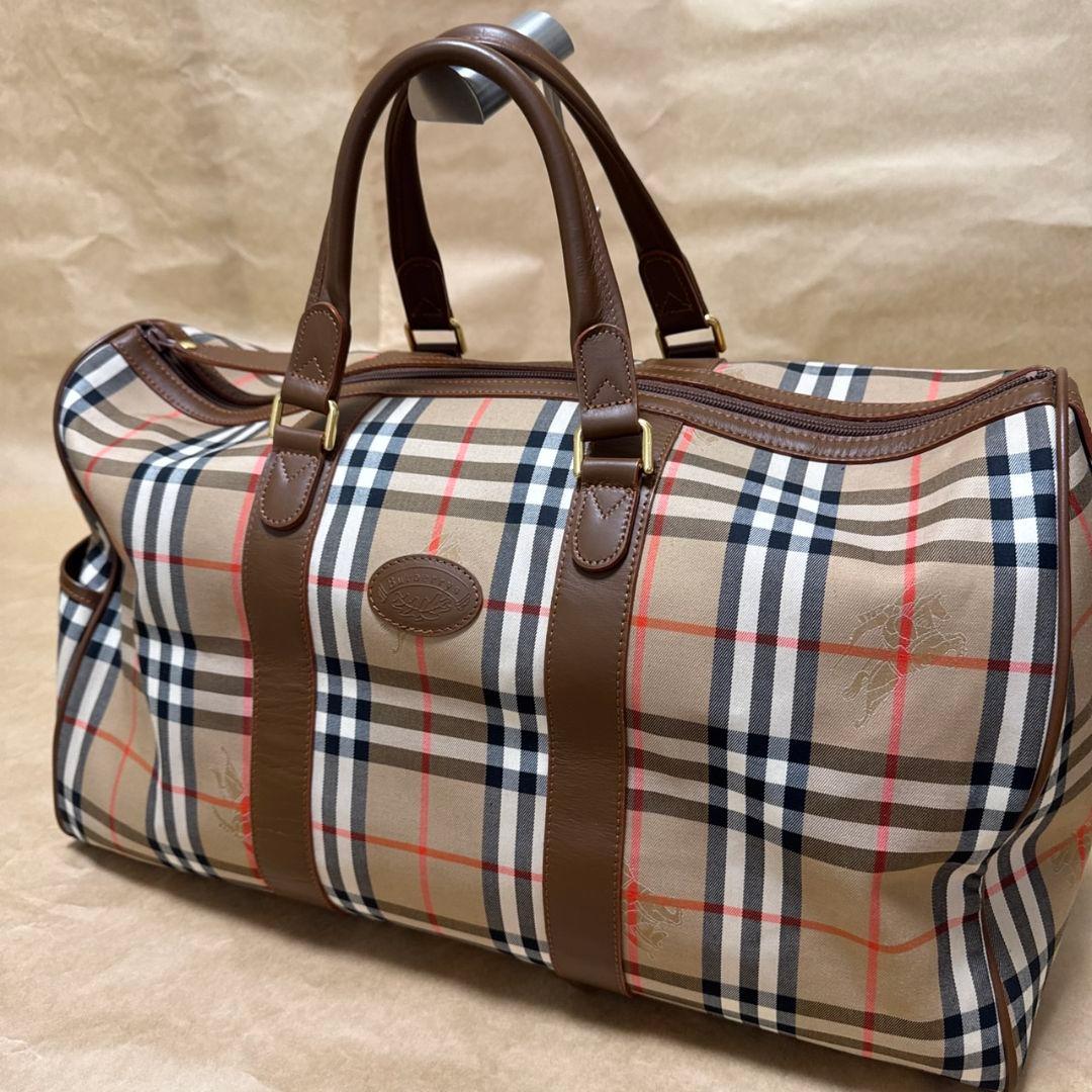 ✨希少✨ バーバリー ボストンバッグ 月桂樹 ノバチェック シャドーホース