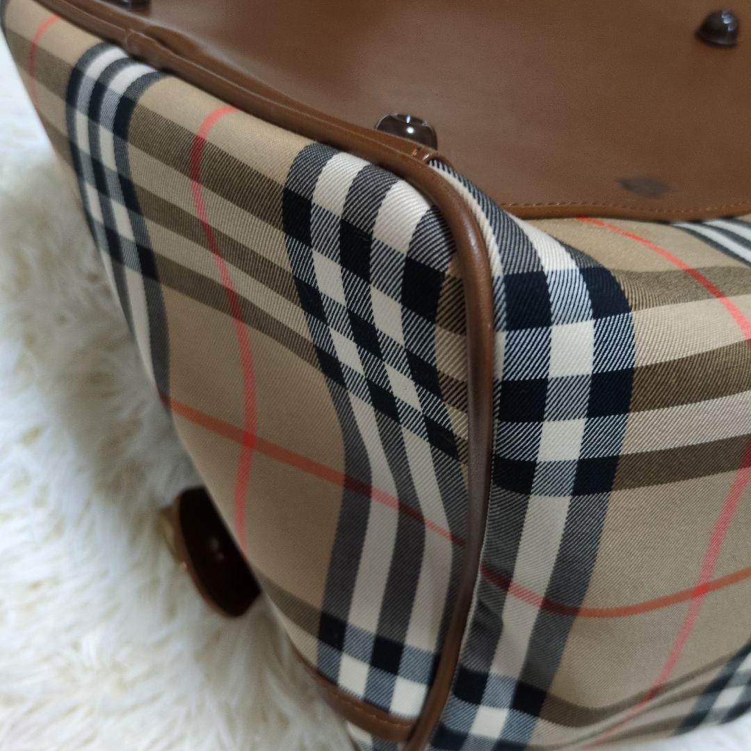 ✨希少✨ バーバリー ボストンバッグ 月桂樹 ノバチェック シャドーホース