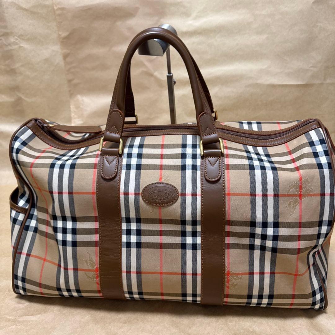 ✨希少✨ バーバリー ボストンバッグ 月桂樹 ノバチェック シャドーホース