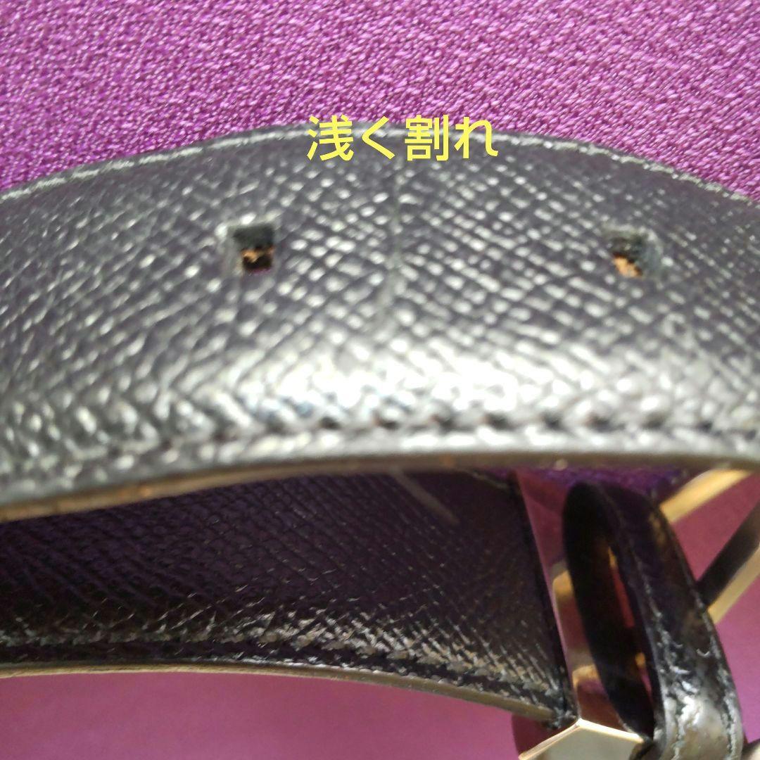 ブルガリ スクエアバックル サフィアーノレザー リバーシブル ベルト