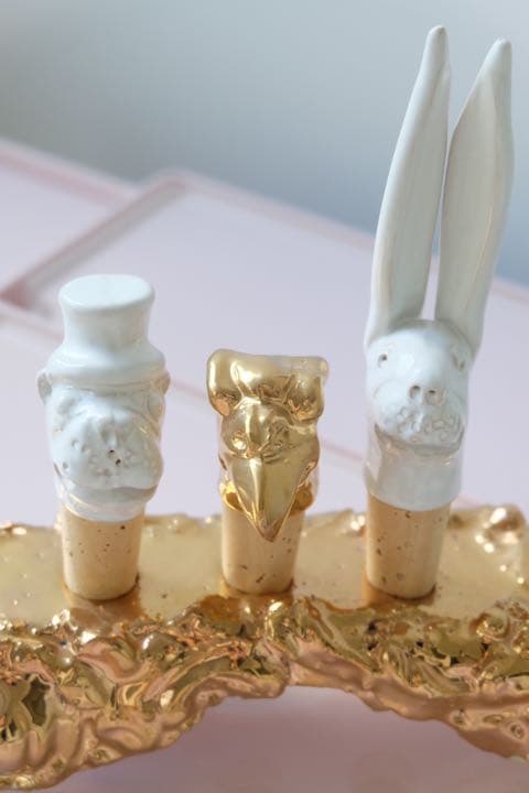 kuhn keramik ボトルストッパー3個＋専用台セット