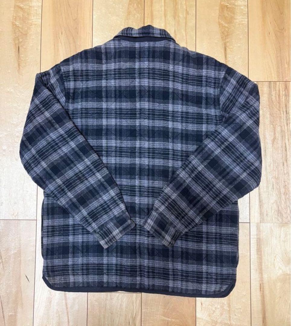 ジャケット・アウター SUPREME Quilted plaid zip up shirt