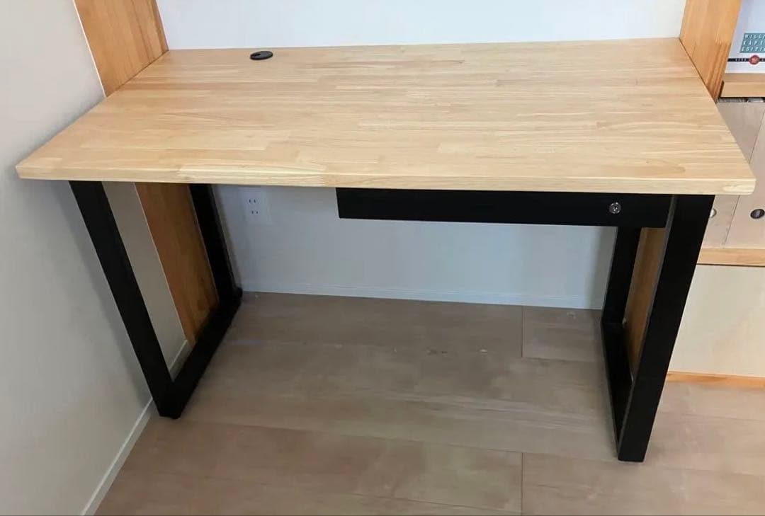 【引取り希望】木製デスク 引出し付