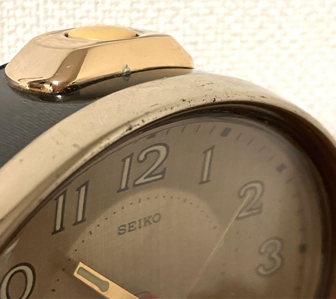 SEIKO 置時計　ゼンマイ式　目覚まし機能付　昭和レトロ　2 JEWELS