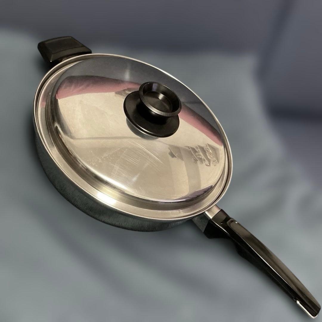  Quuen　ロイヤルクイーン 大フライパン 蓋あり　ガス仕様