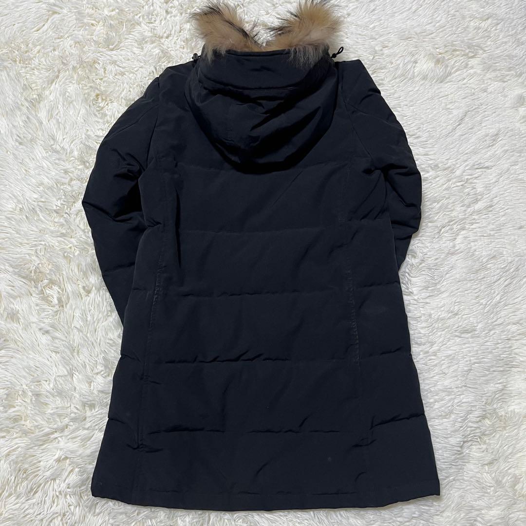 【美品】ダントンDANTONタッサーダウンファーロングコート ブラック 36