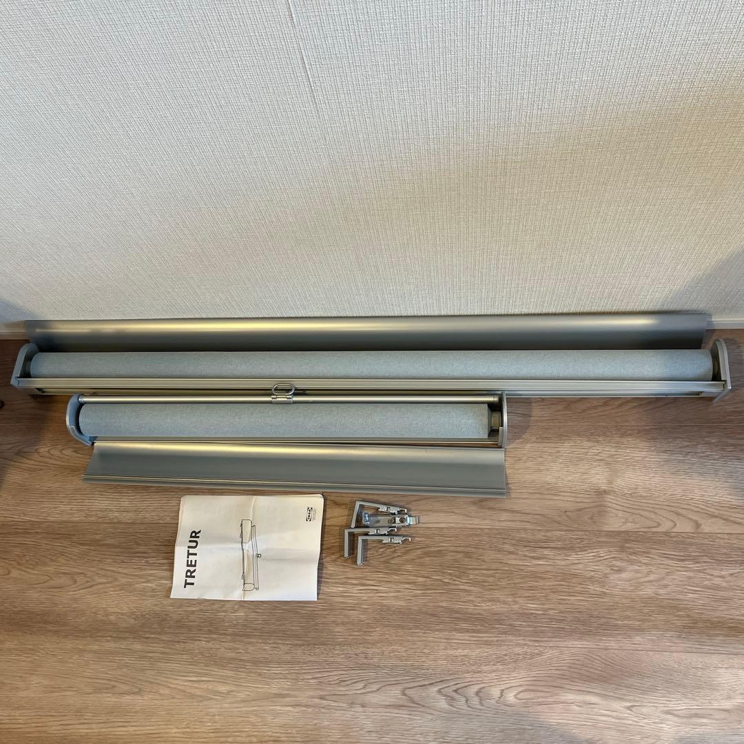 IKEA TRETUR 遮光ローラーブラインド ライトブルー 2点セット