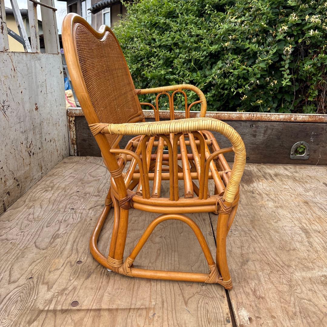 アンティーク　ラタンベンチ　インドネシア製