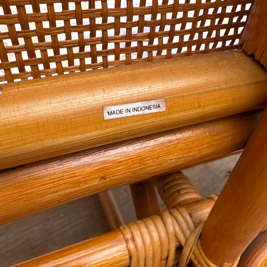 アンティーク　ラタンベンチ　インドネシア製
