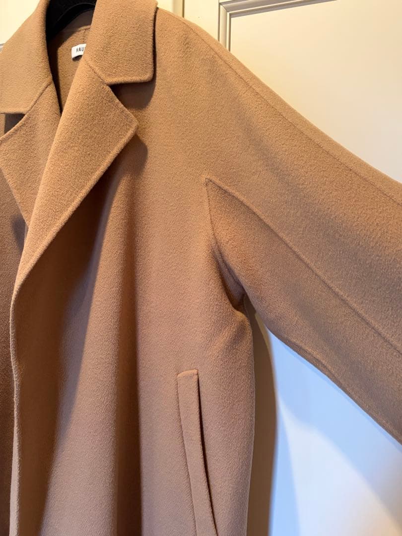 美品 HAUNT ダブルフェイスオーバーコート