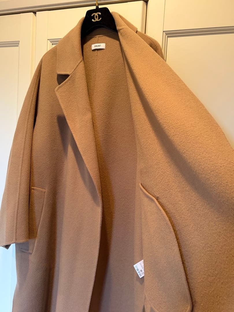 美品 HAUNT ダブルフェイスオーバーコート