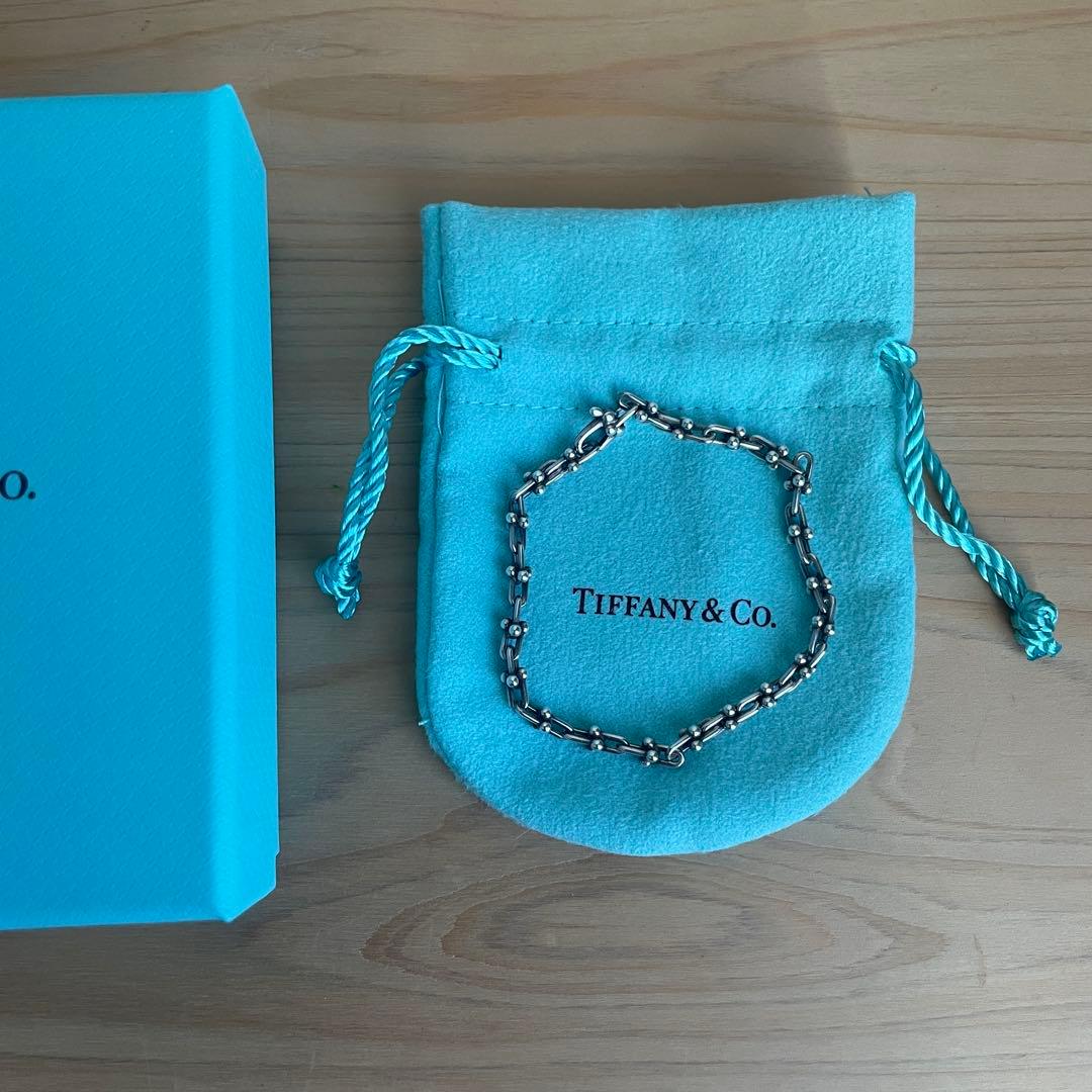 【美品】ティファニー ブレスレット　ハードウェア　マイクロリンク　チェーン