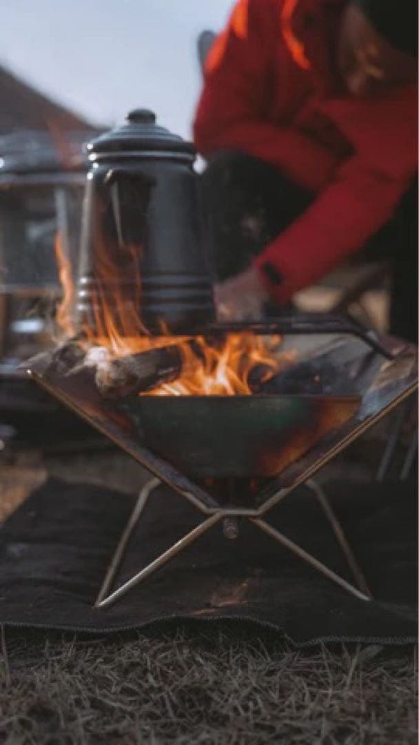 monarch fire base 真鍮×ステンレスのワンタッチ焚き火台