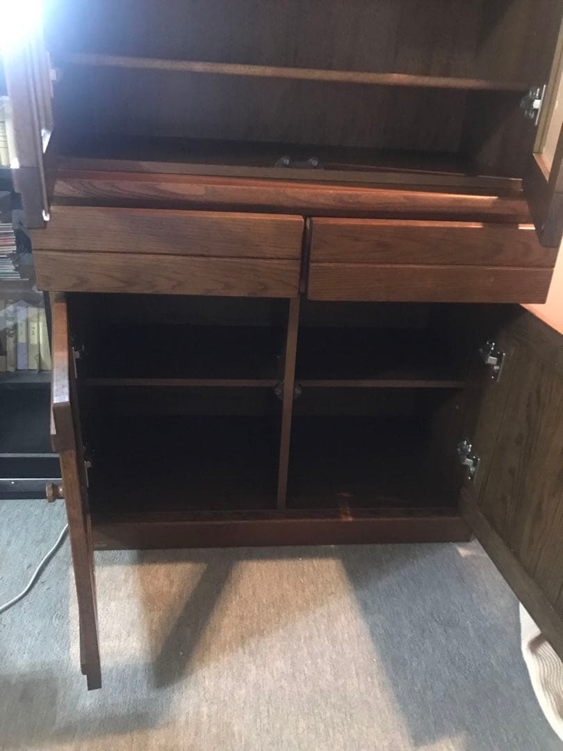 飾り棚　食器棚　ダイニングボード　グラバー　天然木無垢材　みかみ家具工芸