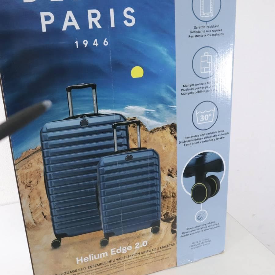 値下展示品 デルセー ヘリウムエッジ スーツケース Lサイズ ブルー 112Ｌ