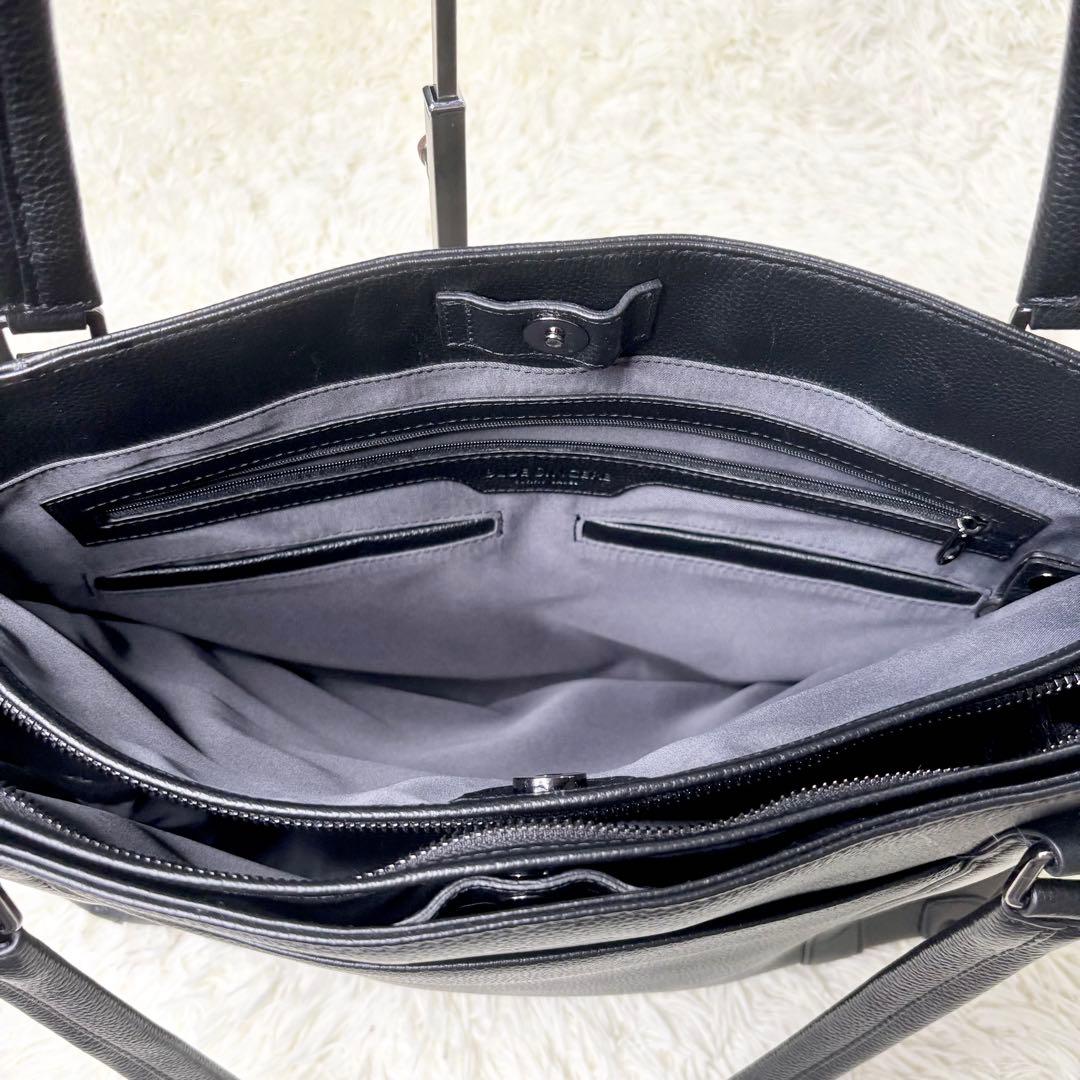 【美品】ブルーシンシア トートバッグ ブラック A4PC レザー ビジネス 通勤