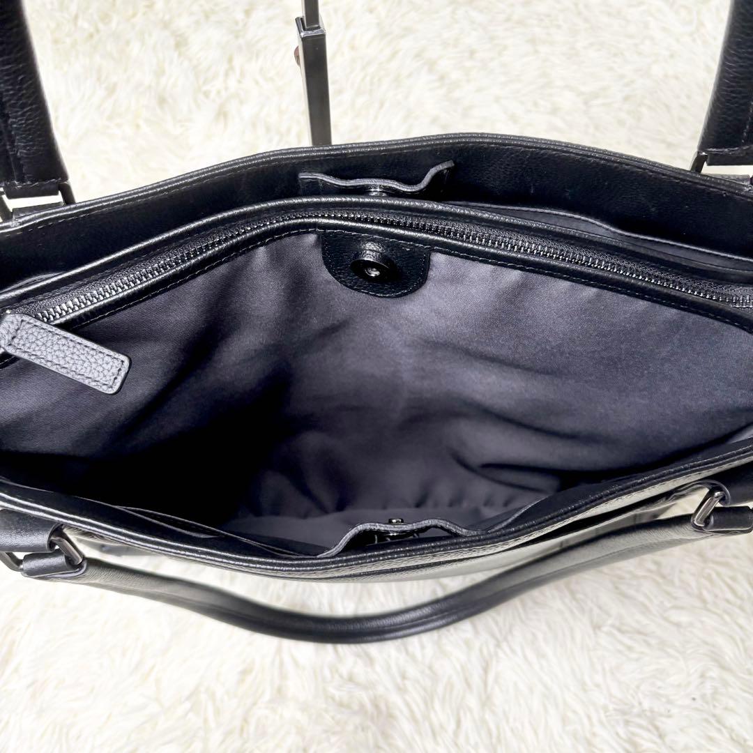【美品】ブルーシンシア トートバッグ ブラック A4PC レザー ビジネス 通勤