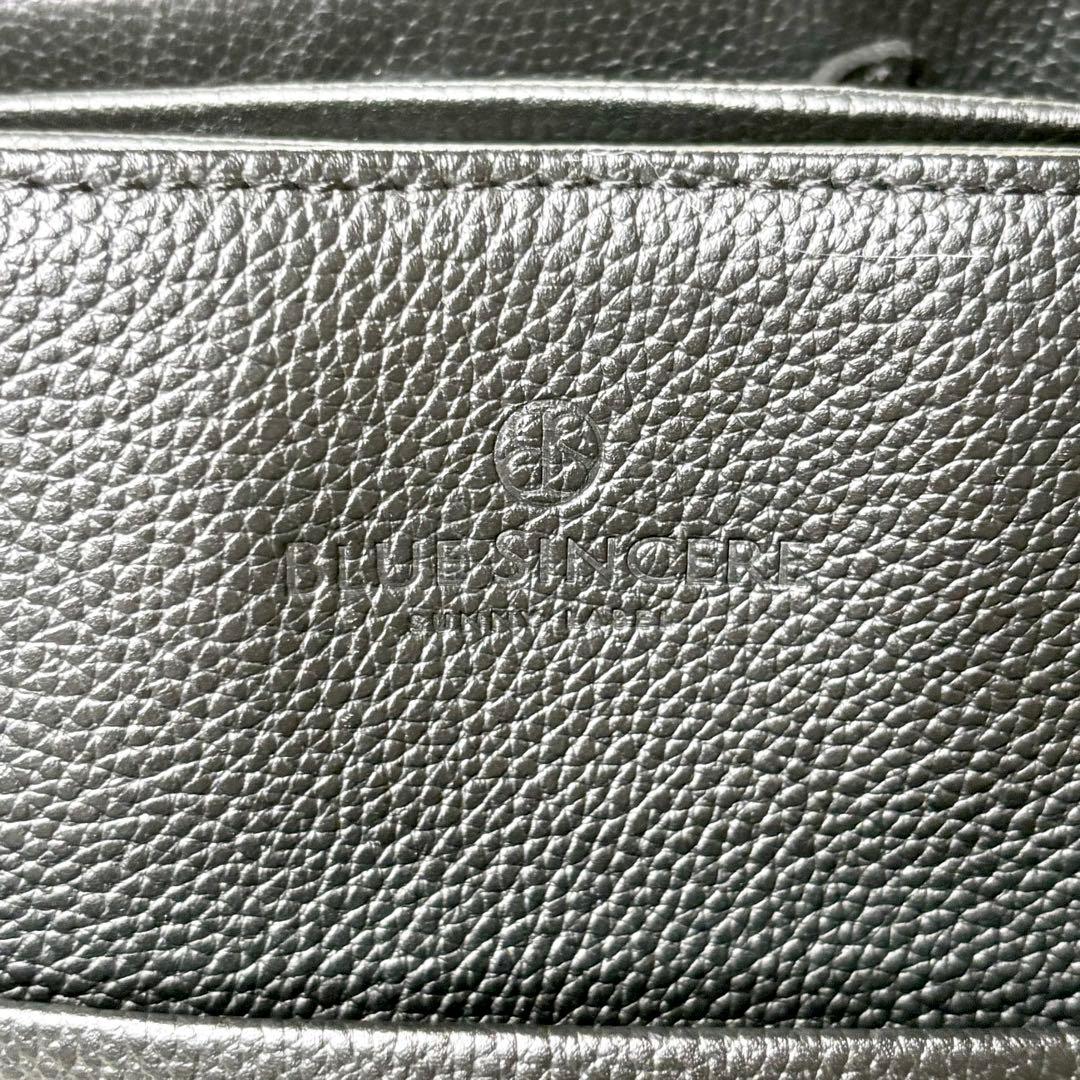 【美品】ブルーシンシア トートバッグ ブラック A4PC レザー ビジネス 通勤