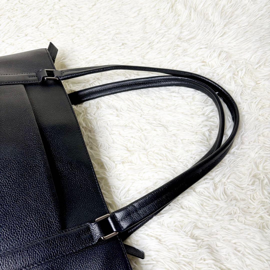 【美品】ブルーシンシア トートバッグ ブラック A4PC レザー ビジネス 通勤