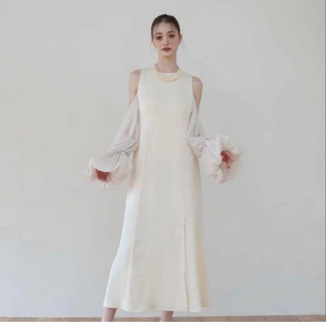 【未使用】Acka. sheer melt sleeve dress size2