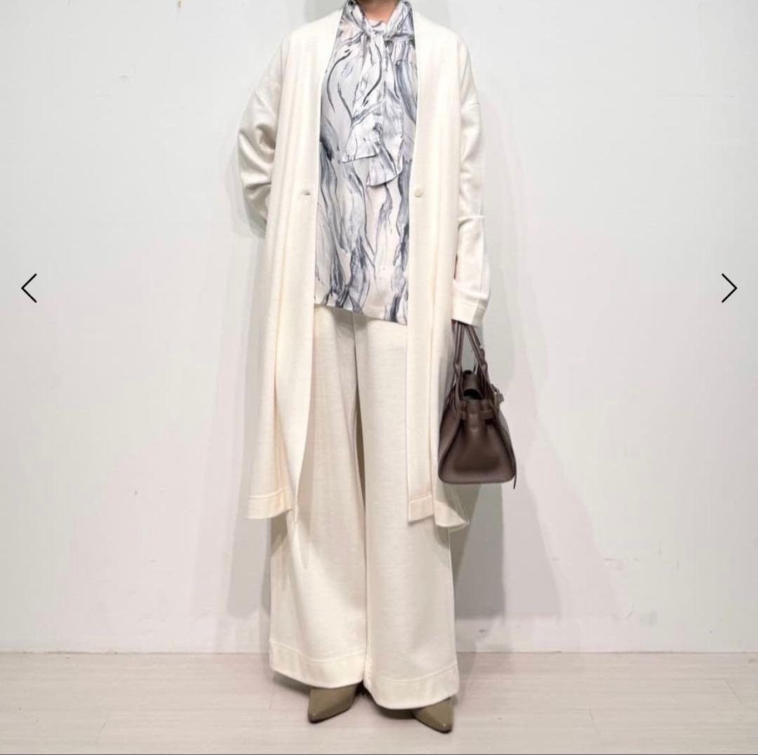 【新品】ヤマダヤ Aga ウールスムースガウンジャケット ウール100%