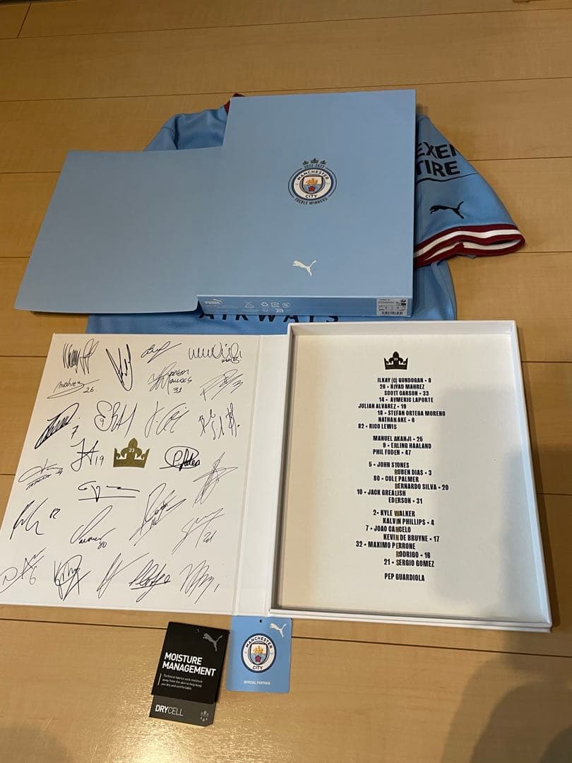 プーマプレミアリーグマンチェスターシティトレブルtrebleサッカーユニフォーム