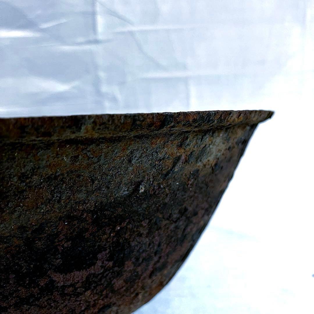 アンティーク　鉄鍋　特大　釜炒り　茶炒り　大鍋　約200年前　江戸時代