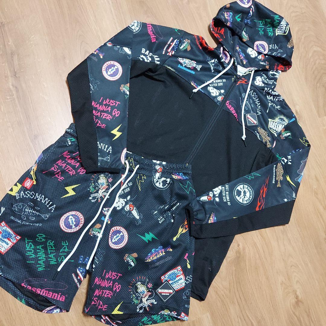 値下げ★BASSMANIA／メッシュパーカー＆ショートパンツセット