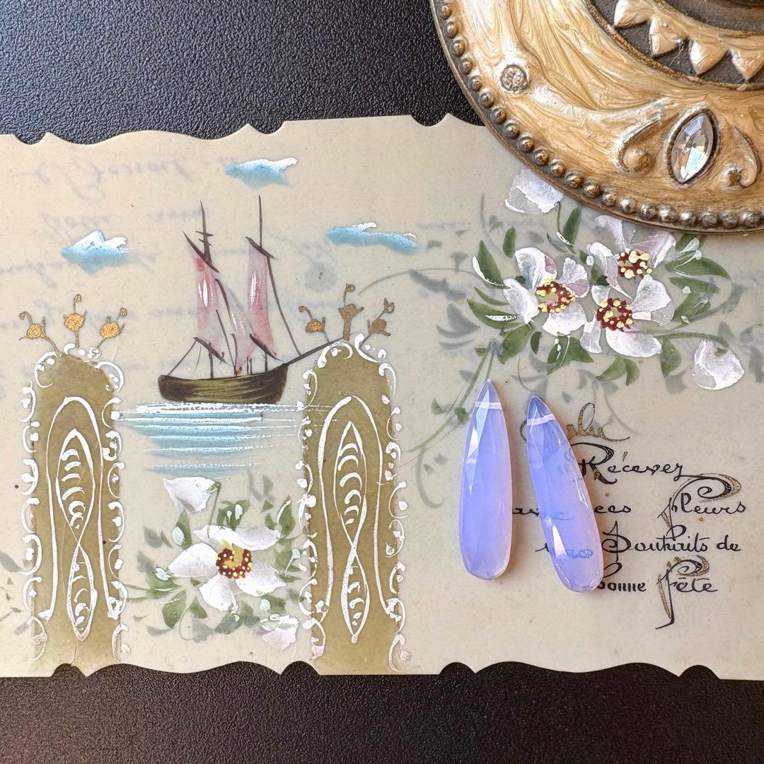 《ポメころび様》アイリスアゲートドゥルージー⑨＆スコロライト＊フープイヤリング