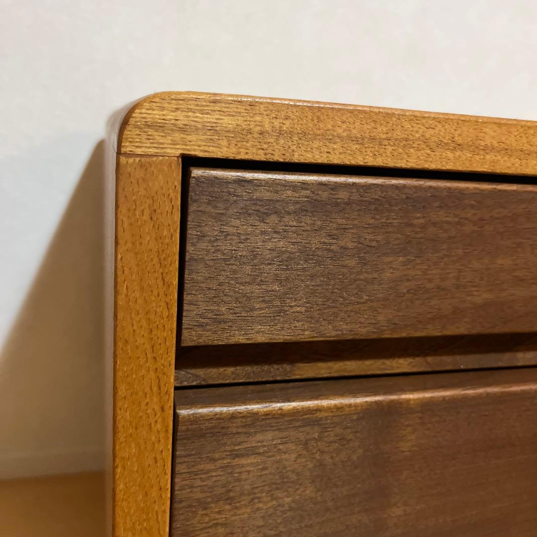 【美品】木製テレビボード モダンデザイン 125 北欧　無垢材