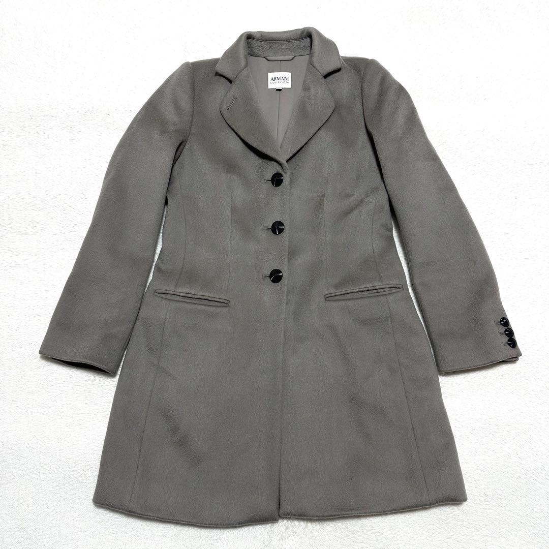 美品　ARMANI COLLEZIONI カシミヤ100% チェスターコート