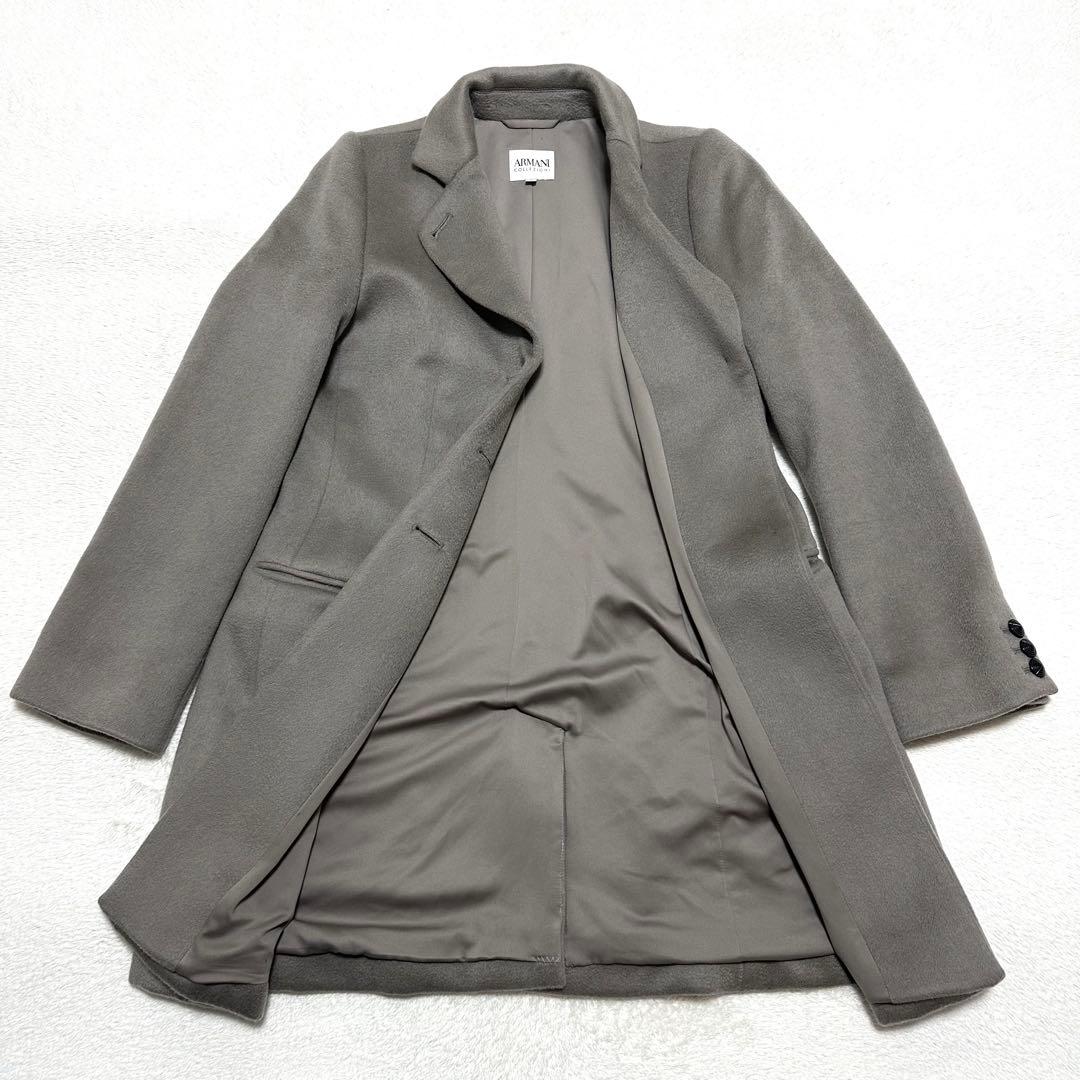 美品　ARMANI COLLEZIONI カシミヤ100% チェスターコート