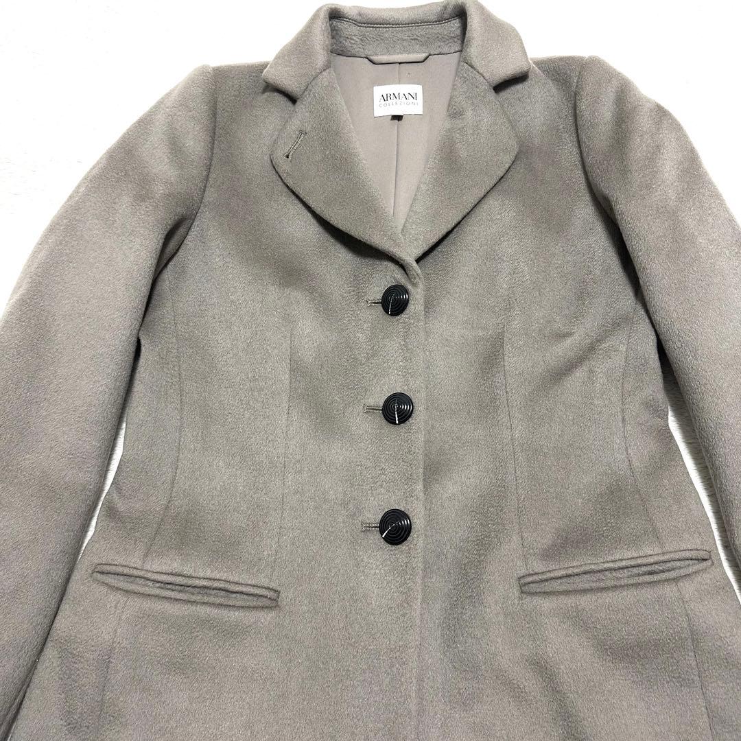 美品　ARMANI COLLEZIONI カシミヤ100% チェスターコート