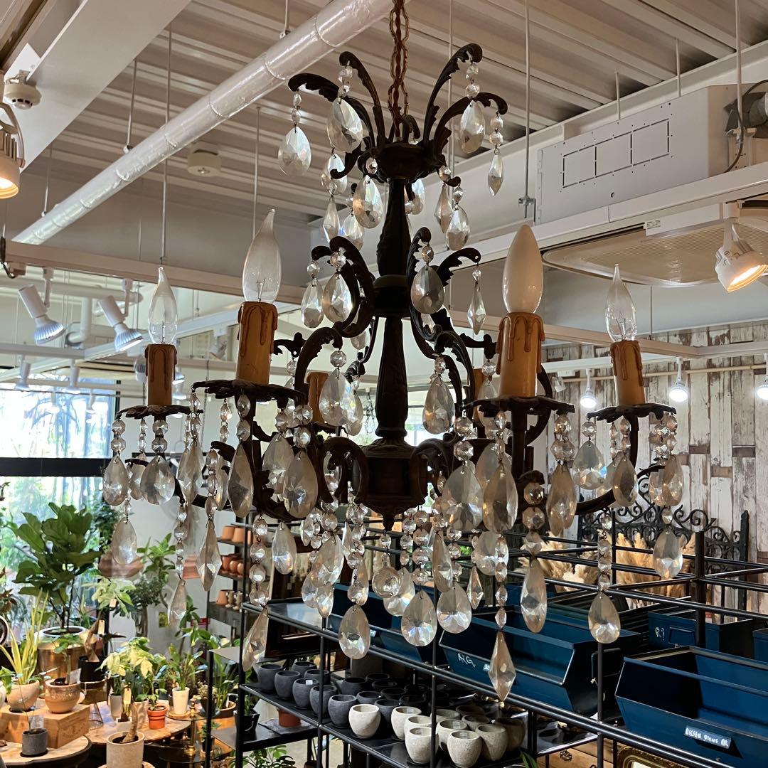 アンティーク　シャンデリア　照明　黒　ブラック