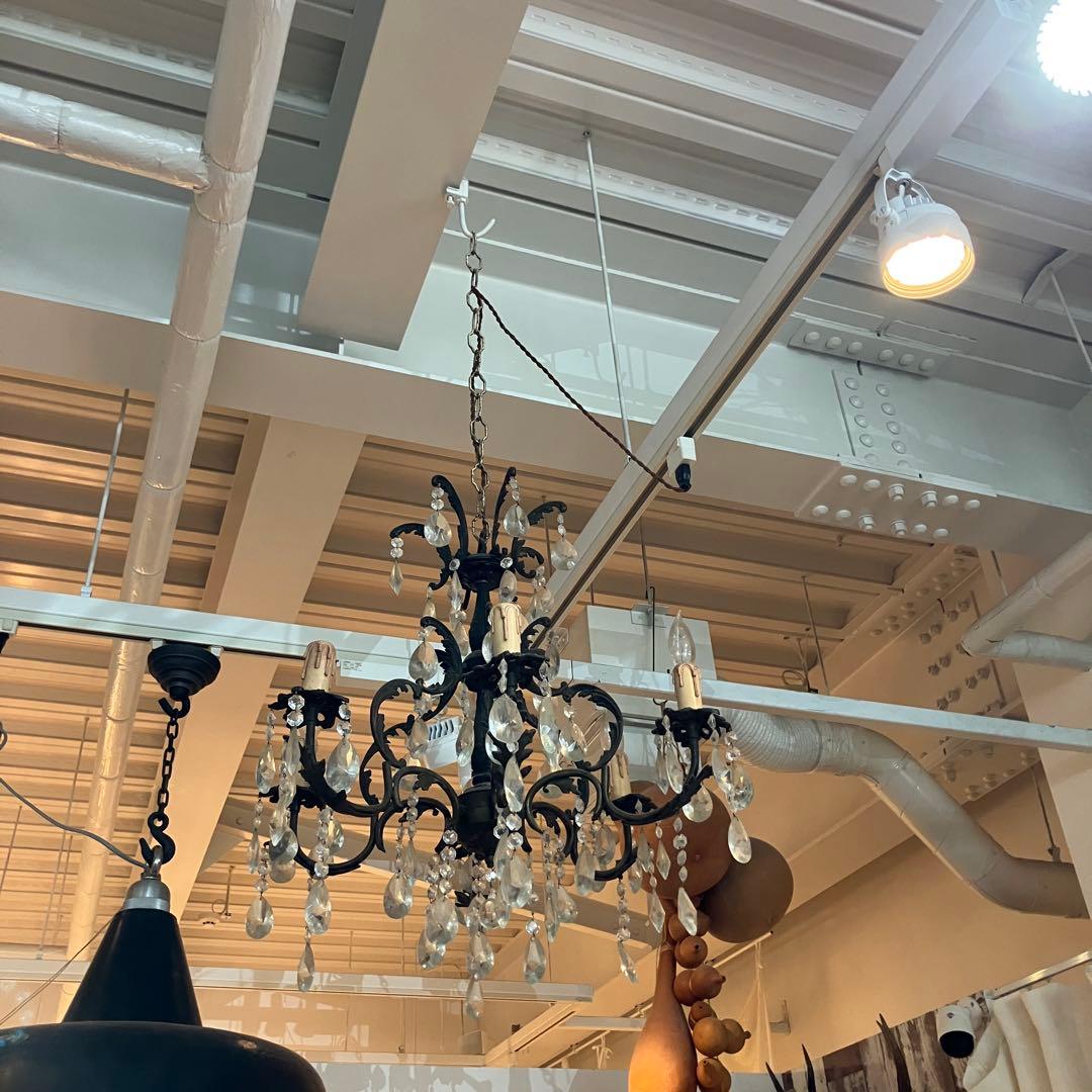 アンティーク　シャンデリア　照明　黒　ブラック