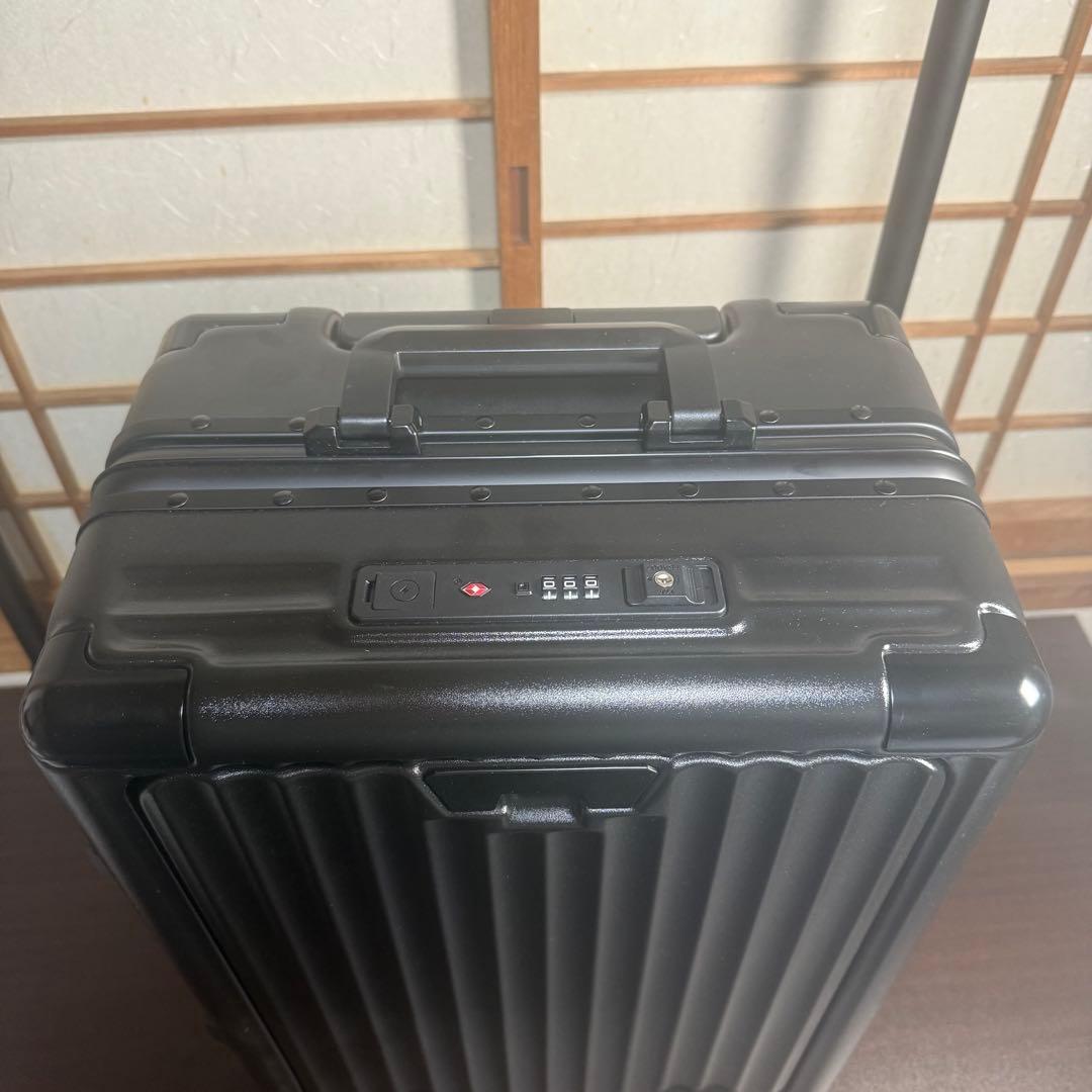 スーツケース Sサイズ 機内持込 40L フロントオープン USB付 ブラック