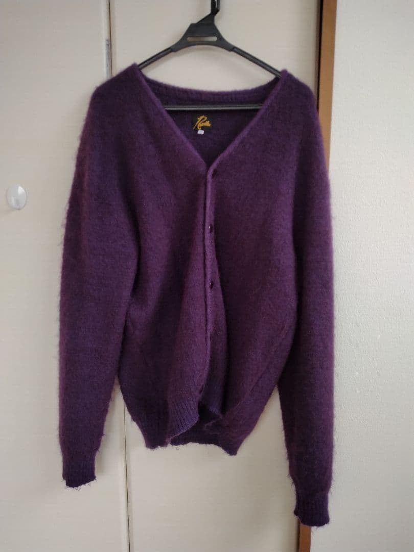 Needles パープル モヘアカーディガン M