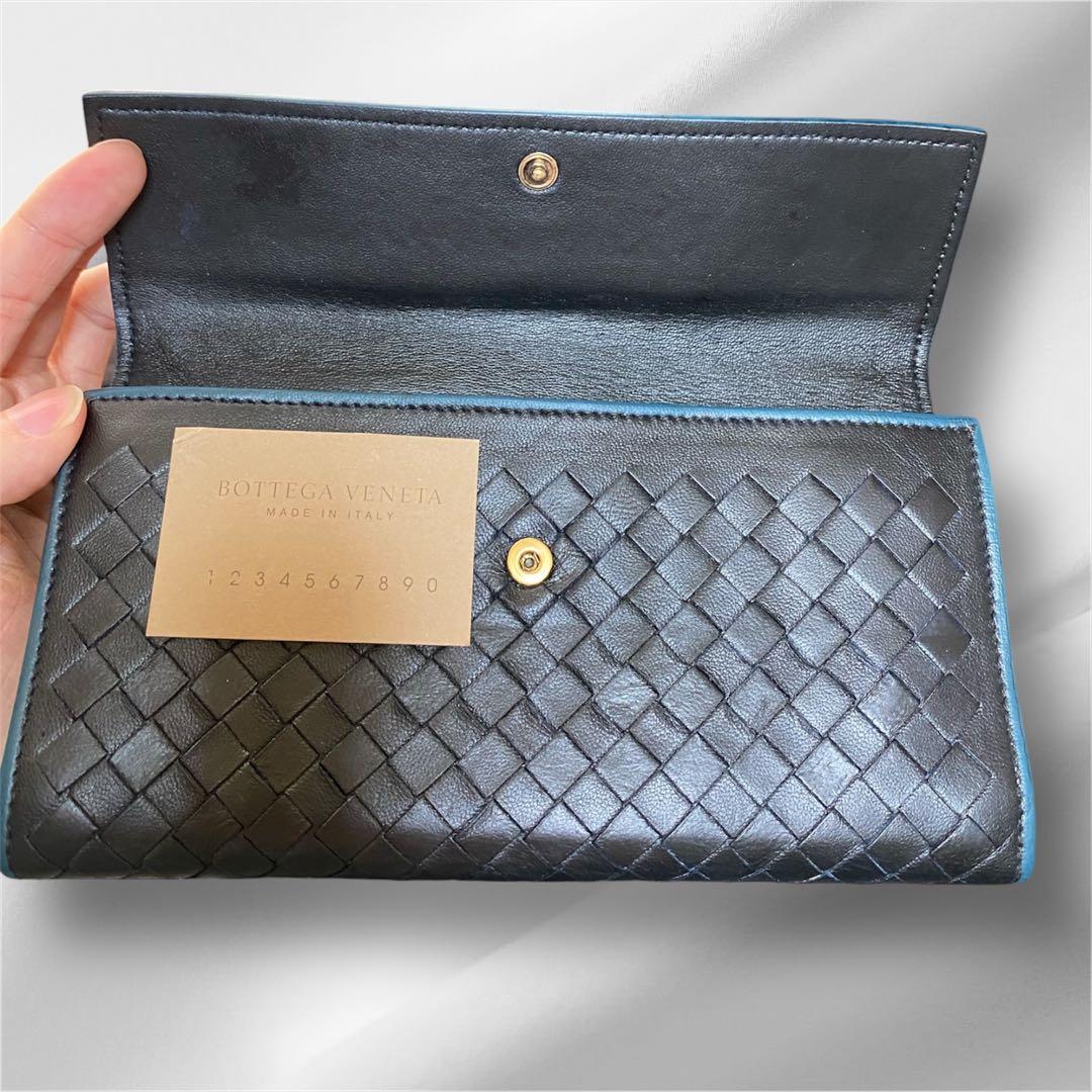 正規品 美品 BOTTEGA VENETA ボッテガヴェネタ ブラック 長財布