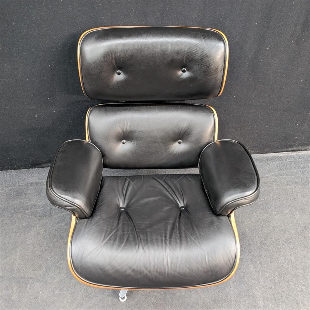 美品　リプロダクト　本革　イームズ ラウンジチェア　オットマン　パーソナルチェア