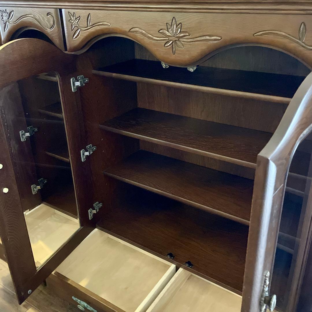 r199 高級感あふれる重厚なデザイン 和モダン熊本タンス サイドボード