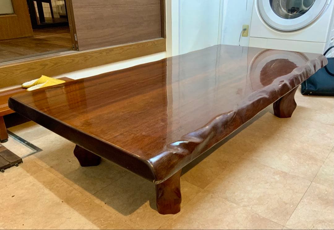 一枚板　座卓 テーブル 飴色　昭和レトロ