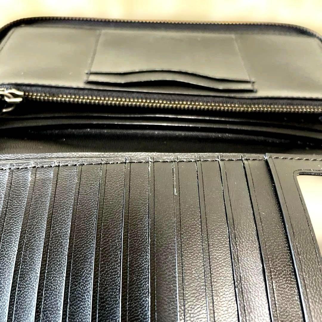 コーチ　クラッチバッグ　トラベルオーガナイザー　ジップ長財布　ブラック黒　収納多