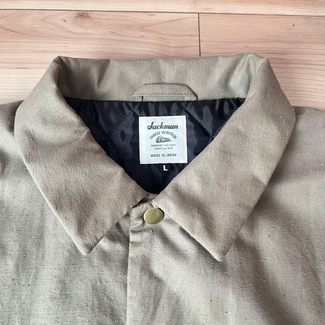 Jackman バックネップ パデッド コーチジャケット L 日本製 中綿