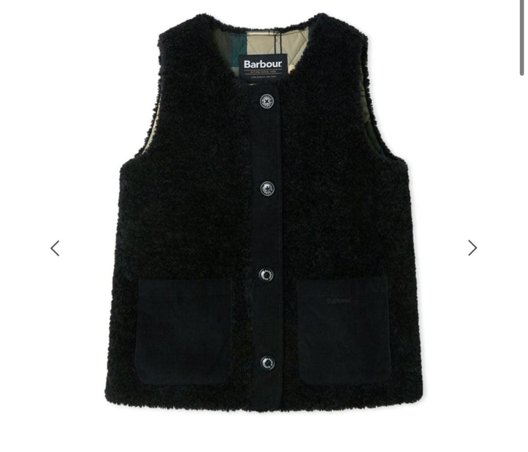 Barbour ベスト ブラック M相当