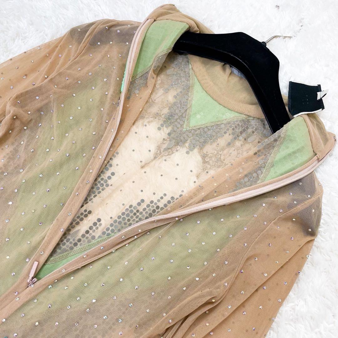 極美品 GUCCI グッチ スパンコール装飾 ロンパース オールインワン