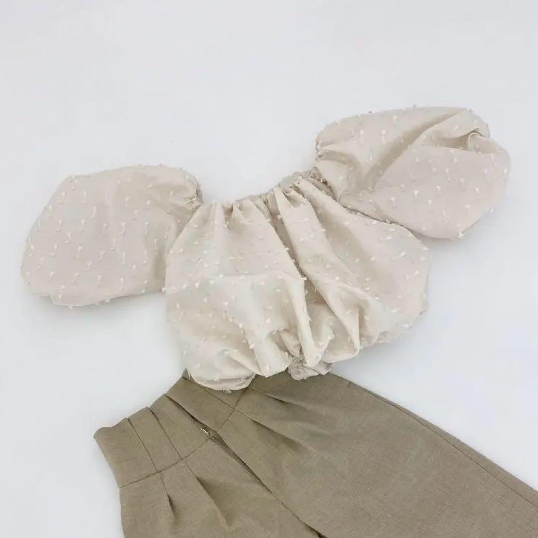 トップス AMERI RIBBON LIKE BALLOON SHORT TOP