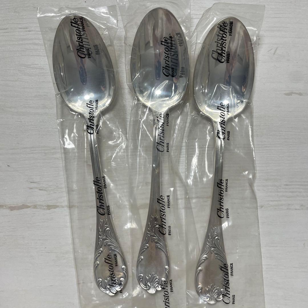 新品✨袋入り✨クリストフル テーブルスプーン 3本 20cm