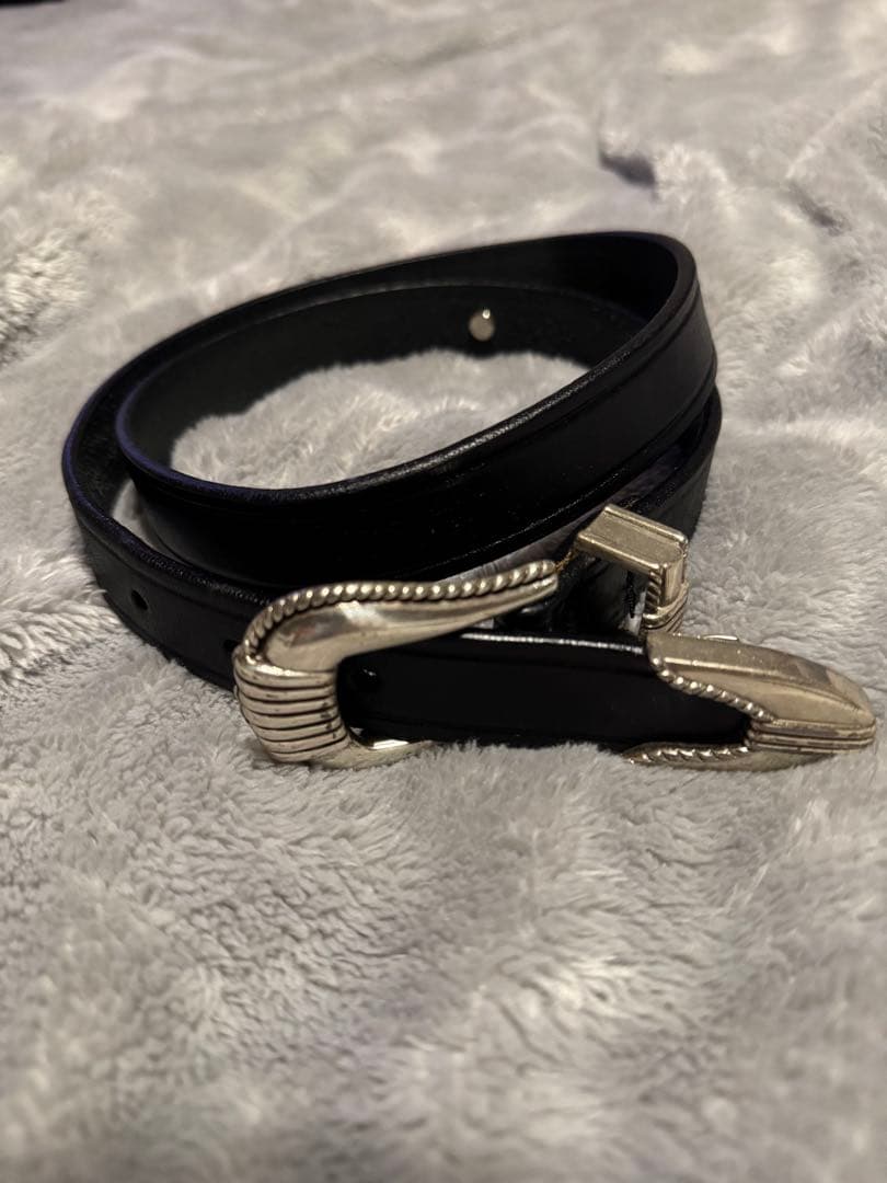 TORY LEATHER ウエスタンレザーベルト　W34 黒　ブラック　USA製