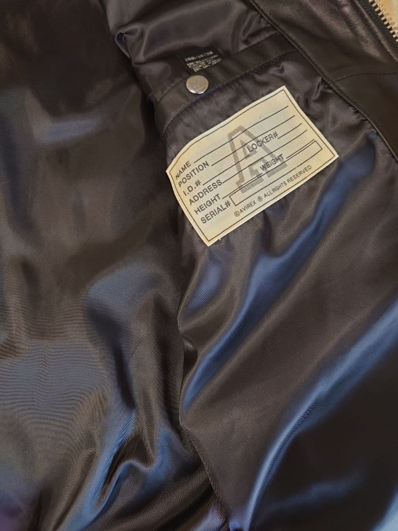 今夜限り新品タグ付き　ＡＶＩＲＥＸブラックレザージャケット XL