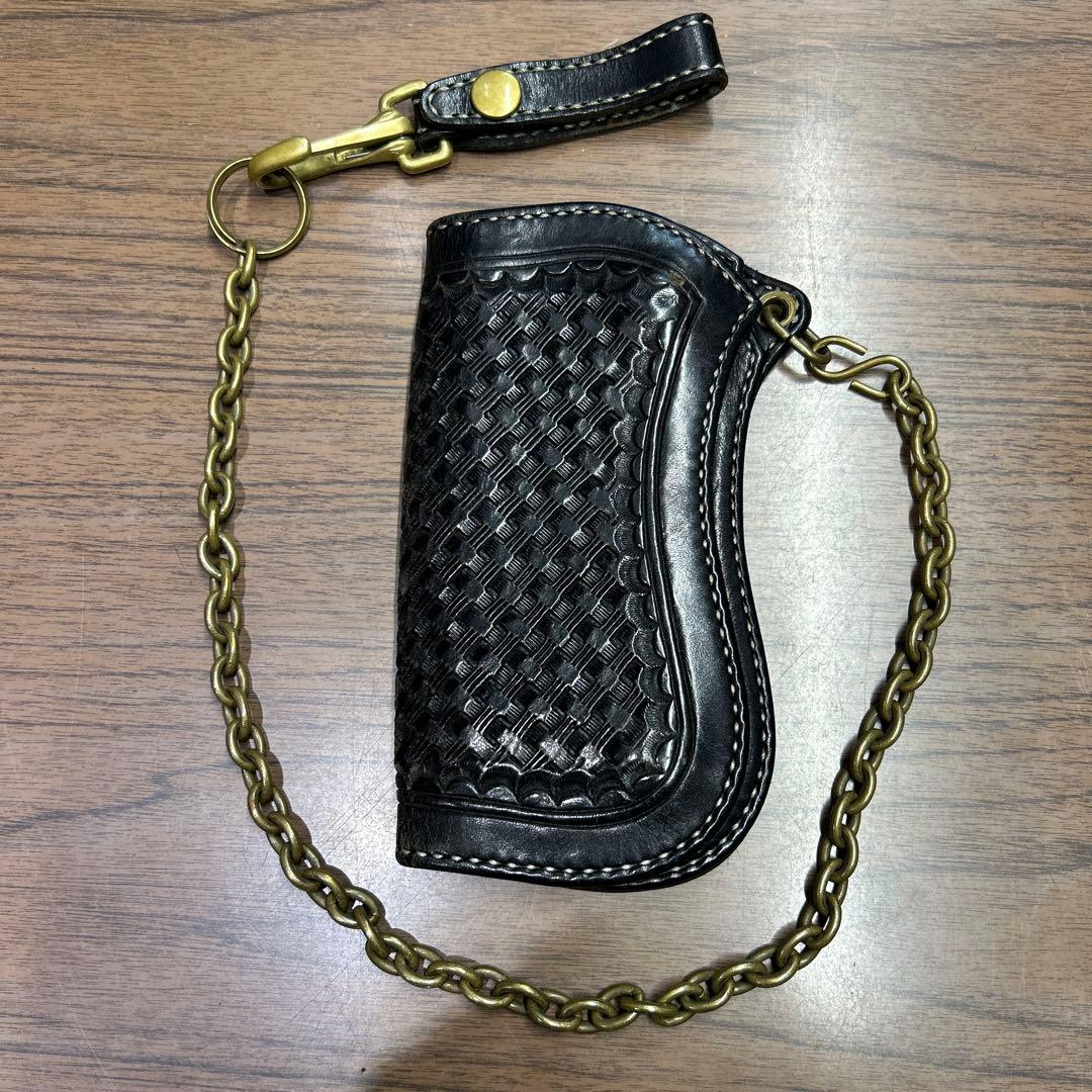 長財布 キーフック　チェーン付き